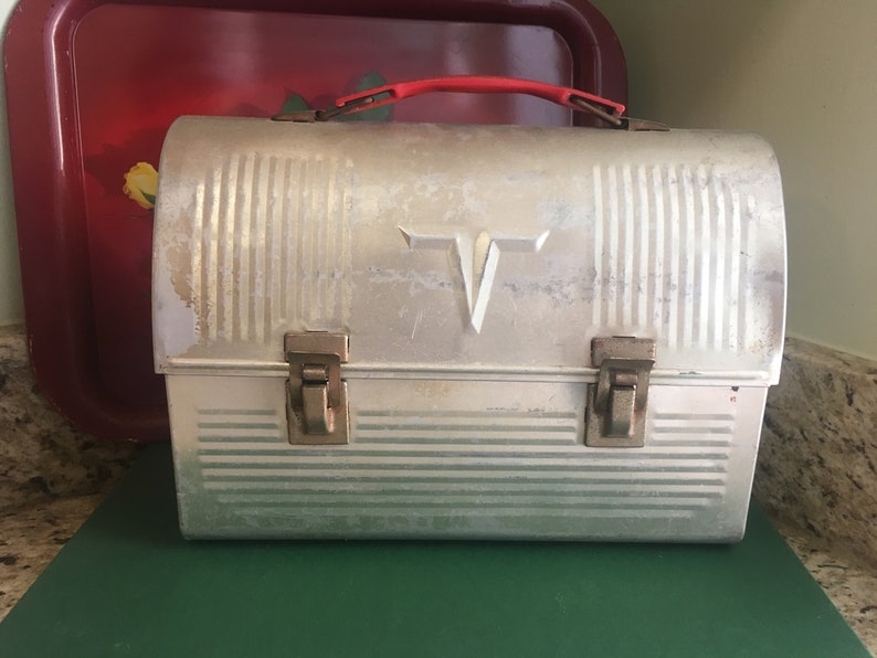 VINTAGE American Thermos Bottle Co. Metal Lunchbox Made in USA Etsy