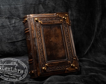 Medieval Leather Journal: 8x10 Book of Shadows, Italian Leather, Lined Paper