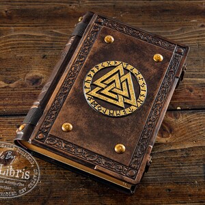 Valknut Leather Journal: Large Norse Pagan Book of Shadows image 4