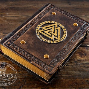 Valknut Leather Journal: Large Norse Pagan Book of Shadows image 5