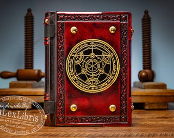 Handcrafted Italian Leather Alchemy Journal: Large Blank Book