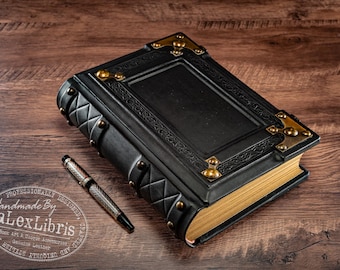 Cuaderno de cuero italiano hecho a mano: Libro de las Sombras medieval, cuaderno de bocetos para viajeros.