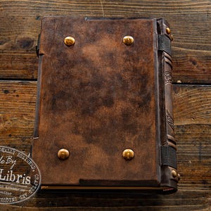 Pentagram Leather Journal: Large Italian Leather Book of Shadows image 6