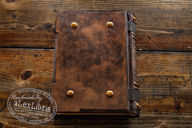 Pentagram Leather Journal: Large Italian Leather Book of Shadows image 6