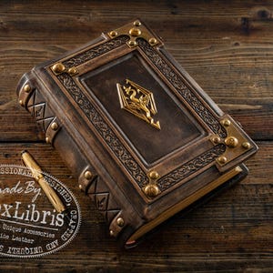 Skyrim Leather Journal: Large Medieval Handbook with Blank Pages