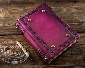 Handcrafted Leather Journal: Embossed Medieval Sketchbook