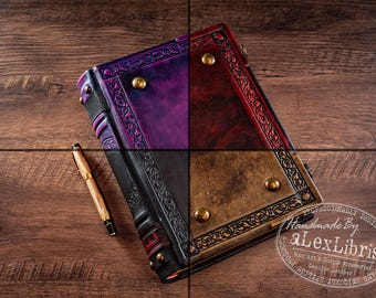 Handcrafted Italian Leather Journal: Embossed Medieval Sketchbook