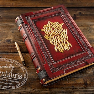 DnD Large Medieval styled leather journal: 10&quot; x 13&quot; - Book of Shadows - Magical journal - Magician book - Traveler sketchbook
