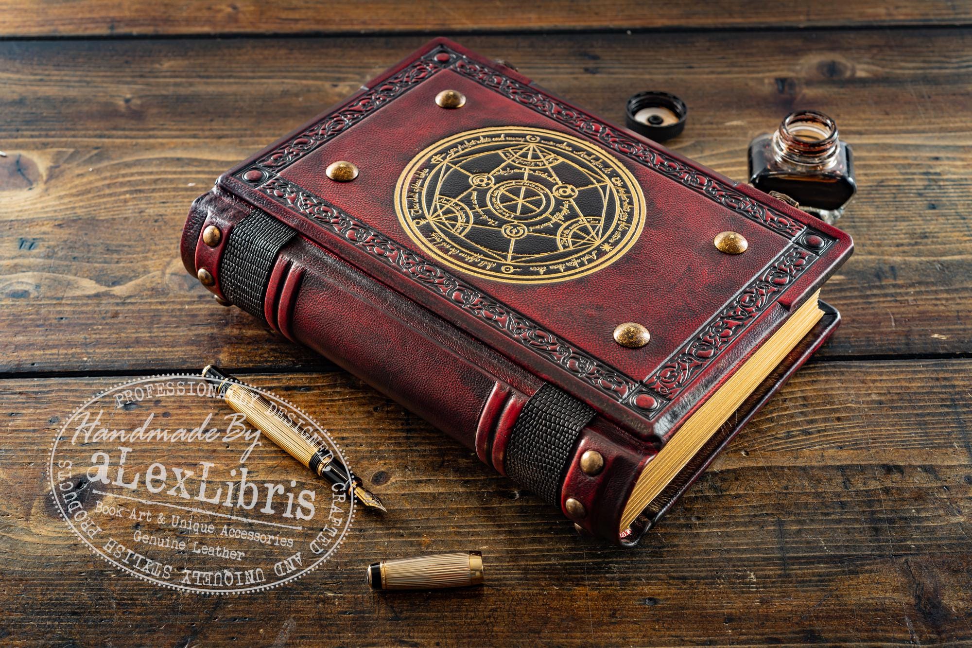 Alchemy Leather Journal: Large 8 X 10 Inches, 500 Blank Pages - Unleash ...