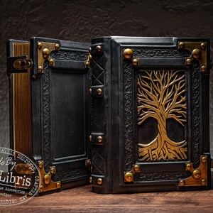 Handmade Italian Leather Journal: Medieval Book of Shadows, Traveler Sketchbook image 10