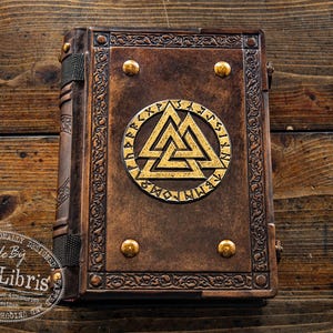 Valknut Leather Journal: Large Norse Pagan Book of Shadows image 3
