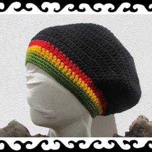 Rastahat - Tam - Size M - black green yellow red - MADE TO ORDER - lined - 100% wool