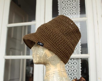 Rasta Tube SIZE L Dread Headband with brim olive green lined