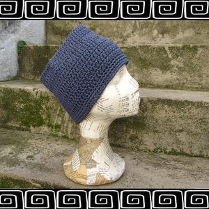 Rasta Tube VEGAN Headband 100% cotton blue lined Size L