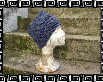 Rasta Tube VEGAN Headband 100% cotton blue lined Size L