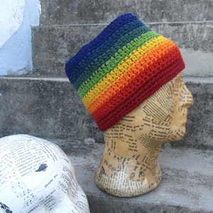 Headband Dreads Tube Hat rainbow Size XL