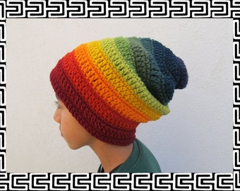 Hat Snowboard - Size M - Rainbow - lined - 100% wool