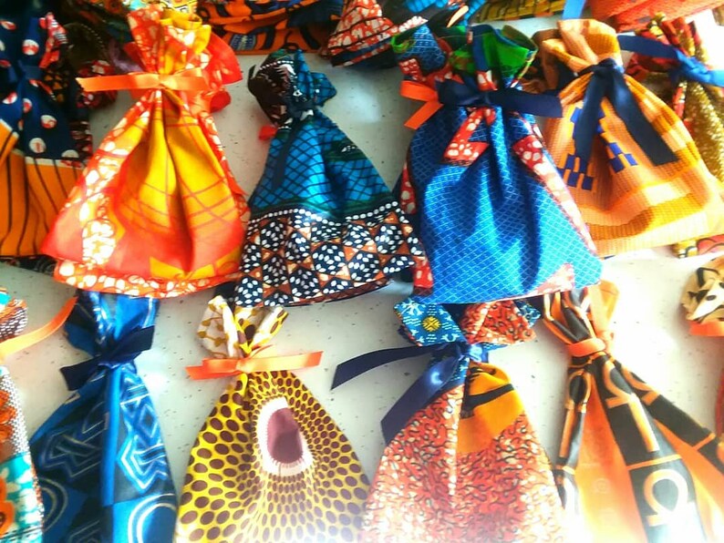 African Gift Bag Choose A Print Size Quantity Party Etsy