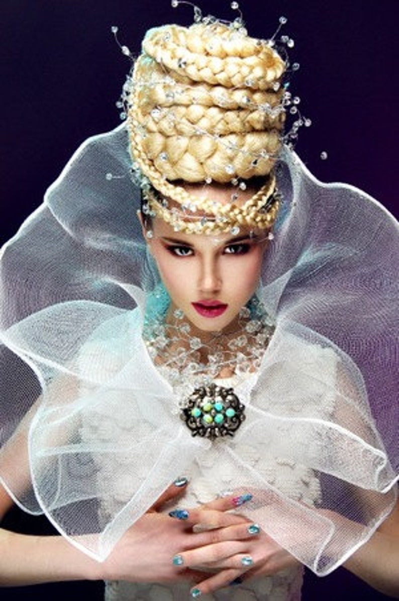 Dramatic Mesh Collar/Shrug/Headpiece/Veil/Shroud image 4