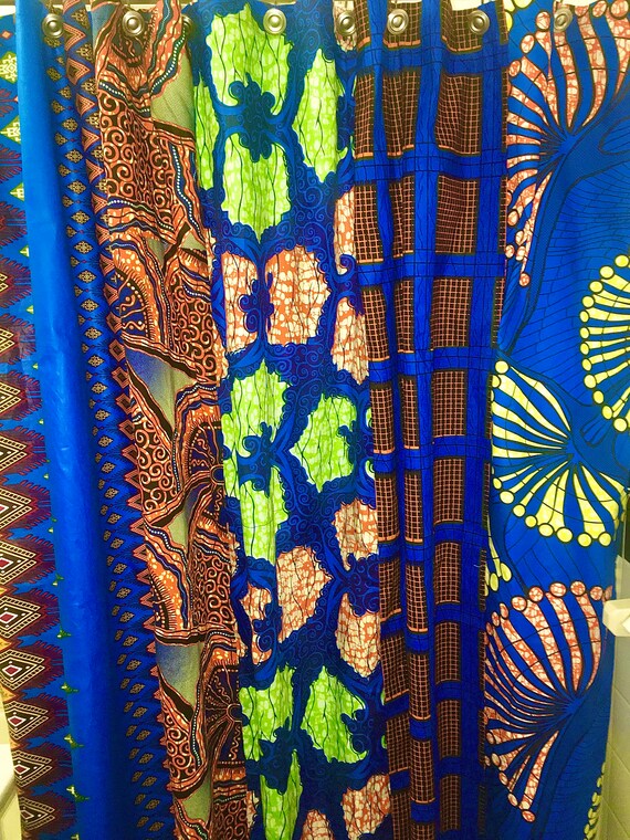 African Print Shower Curtain Ankara Shower Curtain African Etsy