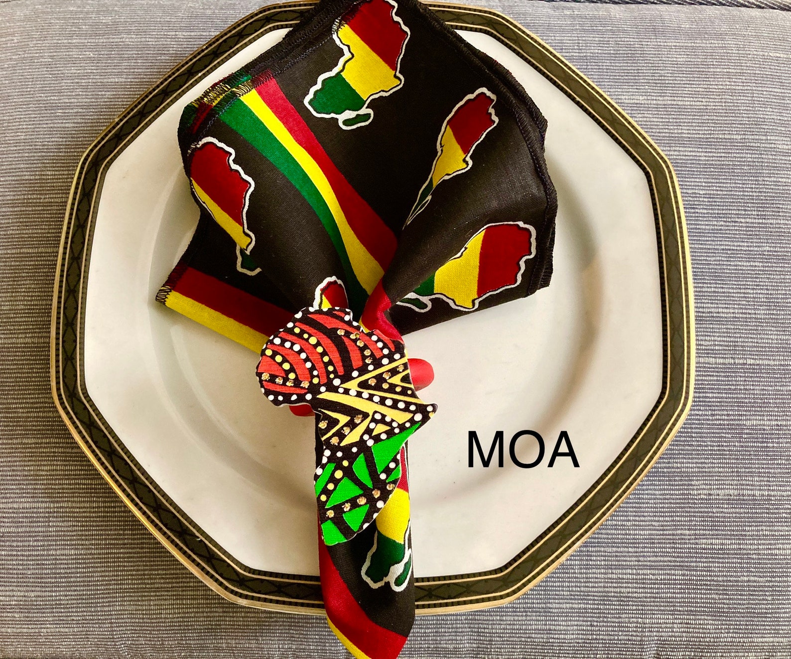 African Print Cloth Napkins Kente Cloth Napkins Lion Head Etsy