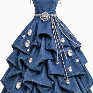 Diamonds and Denim Dress - Etsy Diamonds and Denim Dress - Etsy