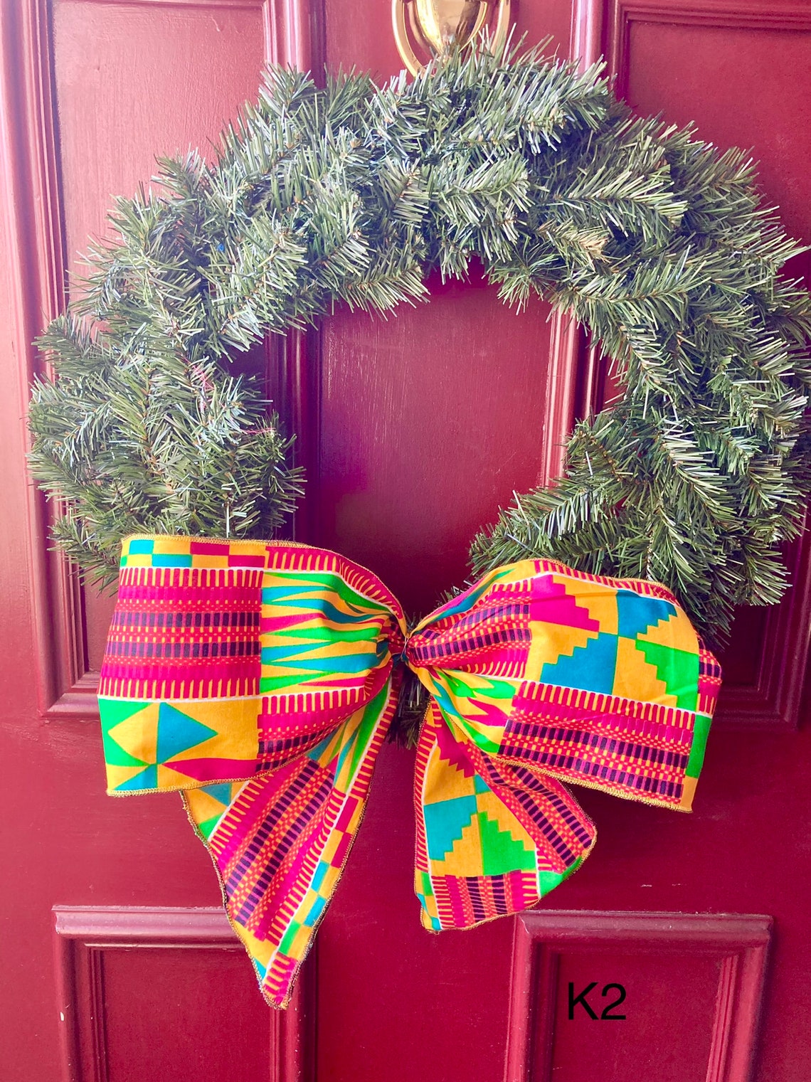 Large Front Door Bow for Door or Wreath Kente Bow African Bow Etsy