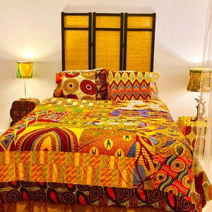 Patchwork African Print Duvet Cover with 2 Pillowcases Vibrant and Unique Decor Shop Now