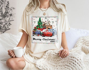 Comfort Colors® Disney Autos Weihnachten Shirt, Disney Autos Shirt, Weihnachten McQueen Shirt, Weihnachten Disneyland Shirt, McQueen Shirt