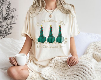 Comfort Colors® O Weihnachtsbaum-Shirt, Atemtherapeut-Shirt, lustiges RT-Weihnachts-Shirt, Sauerstoff-Weihnachtsbaum-Shirts, Krankenschwester für Atemwegpflege