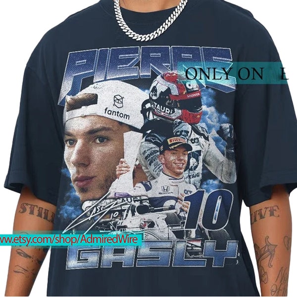 Pierre Gasly Shirt Driver Racing Championship Formula Racing Tshirt French Vintage Design Graphic Tee Sweatshirt Hoodie Gift Fans