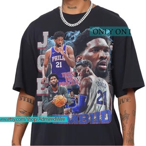 Joel Embiid 90s Style Vintage Bootleg Tee graphic shirt Kansas Basketball Maxey Bootleg Philly Rap The Process