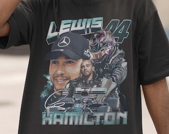 Lewis Hamilton Shirt Formula Racing Driver British Championship Fans Tshirt Vintage Graphic Tee Design Sweatshirt Otomotif Gift Unisex Tee