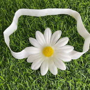 Daisy headband-baby girl stretch headband-toddler headband-newborn headband-spring headband-flower headband-baby gift