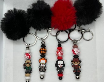 beaded keychain-Halloween-horror-bag tag-gift