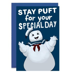 Printable Birthday Card – Stay Puft Inspired – Funny Ghostbusters Greeting