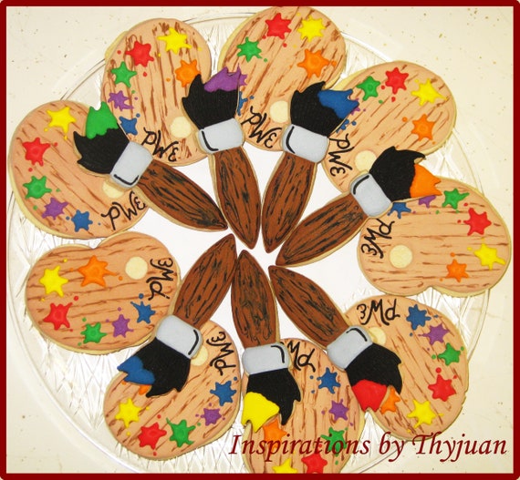 Painter's Palette Cookies by Inspirations by Thyjuan Catch My Party