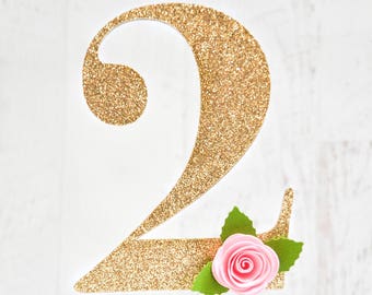 Glitter Number Cake Topper / Cake Decoration / #1 #2 #3 #4 #5 #6 #7 #8 #9 / Gold Silver Cake Decor / First Birthday Party / Sparkly / Bling