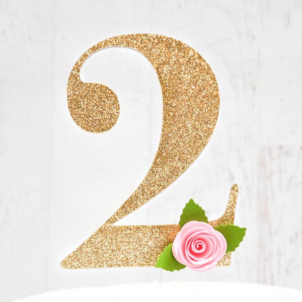 Glitter Number Cake Topper / Cake Decoration / #1 #2 #3 #4 #5 #6 #7 #8 #9 / Gold Silver Cake Decor / First Birthday Party / Sparkly / Bling