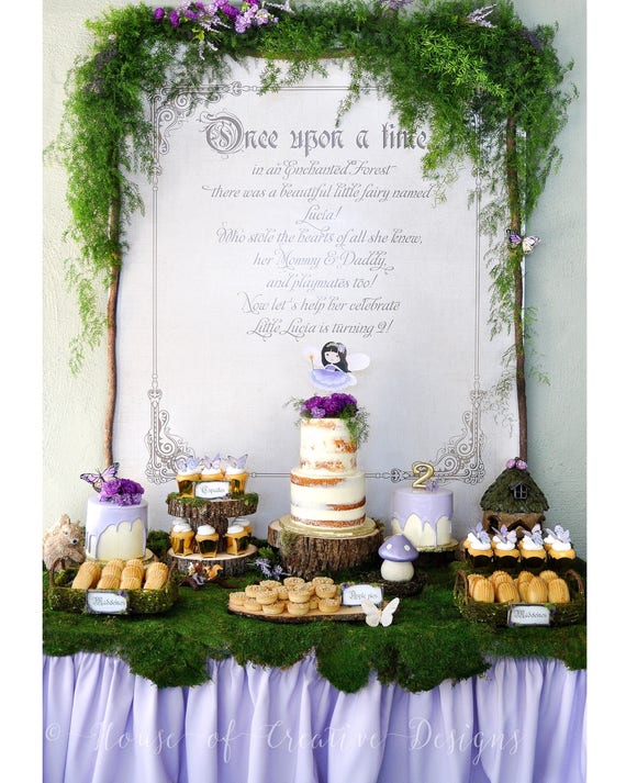Enchanted Forest Party Decorations Food Dessert Labels Etsy