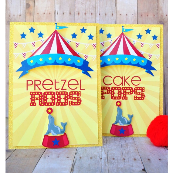 Circus Carnival Decorations Table Sign Tabletop Birthday Etsy