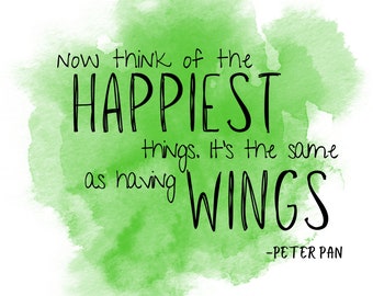 Peter Pan Quote Digital Art File 16x20