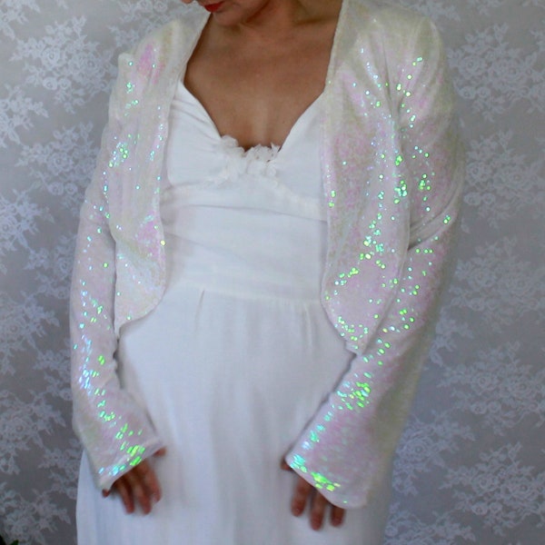 sequin shawl jacket