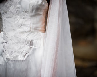 River Gown / Beach Wedding Dress / Low Back Simple Wedding Dress /Criss-Cross Straps / Lace / Beaded / Silk Satin / Mermaid