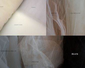 Bridal Illusion Tulle  Sample | One Sample Swatch of our Bridal Illusion Tulle