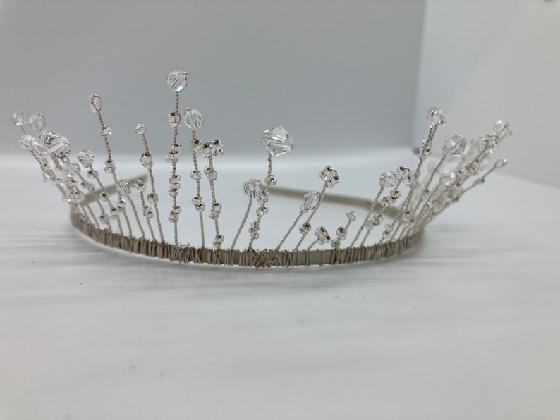 Starlight Crown // Bridal Crown // Crystal Headband // Handmade // Wedding Tiara image 6
