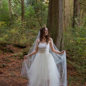Tempest Gown / Tulle Wedding Dress /Straps / Silk / Tulle Skirt / Sequin / Beaded Gown image 5