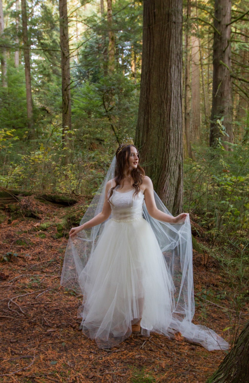 Tempest Gown / Tulle Wedding Dress /Straps / Silk / Tulle Skirt / Sequin / Beaded Gown image 5