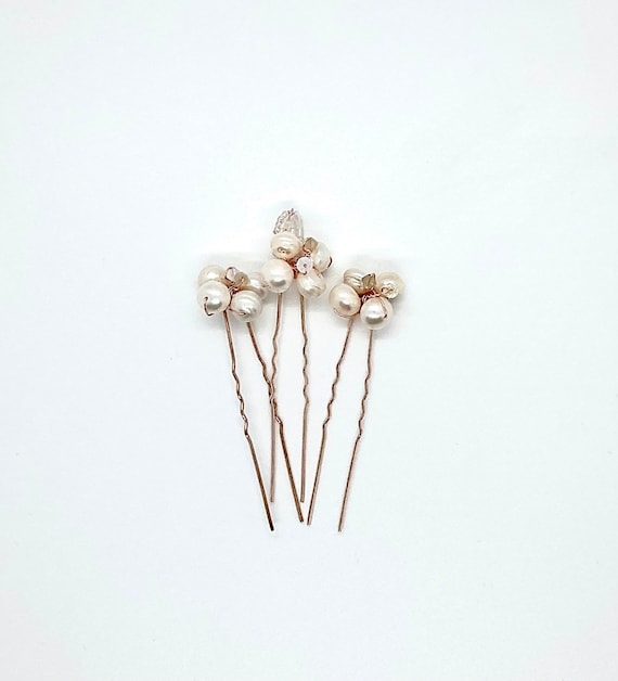 Pearl and Crystal Hair Pins