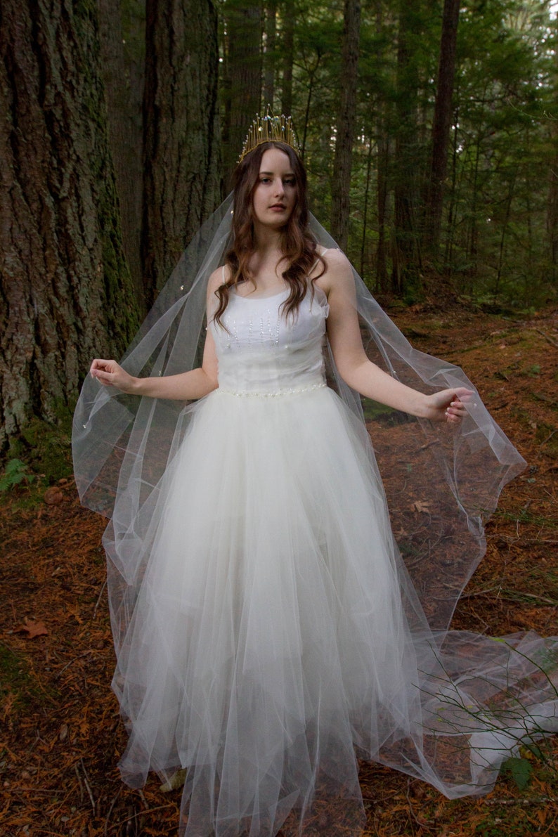 Tempest Gown / Tulle Wedding Dress /Straps / Silk / Tulle Skirt / Sequin / Beaded Gown image 2